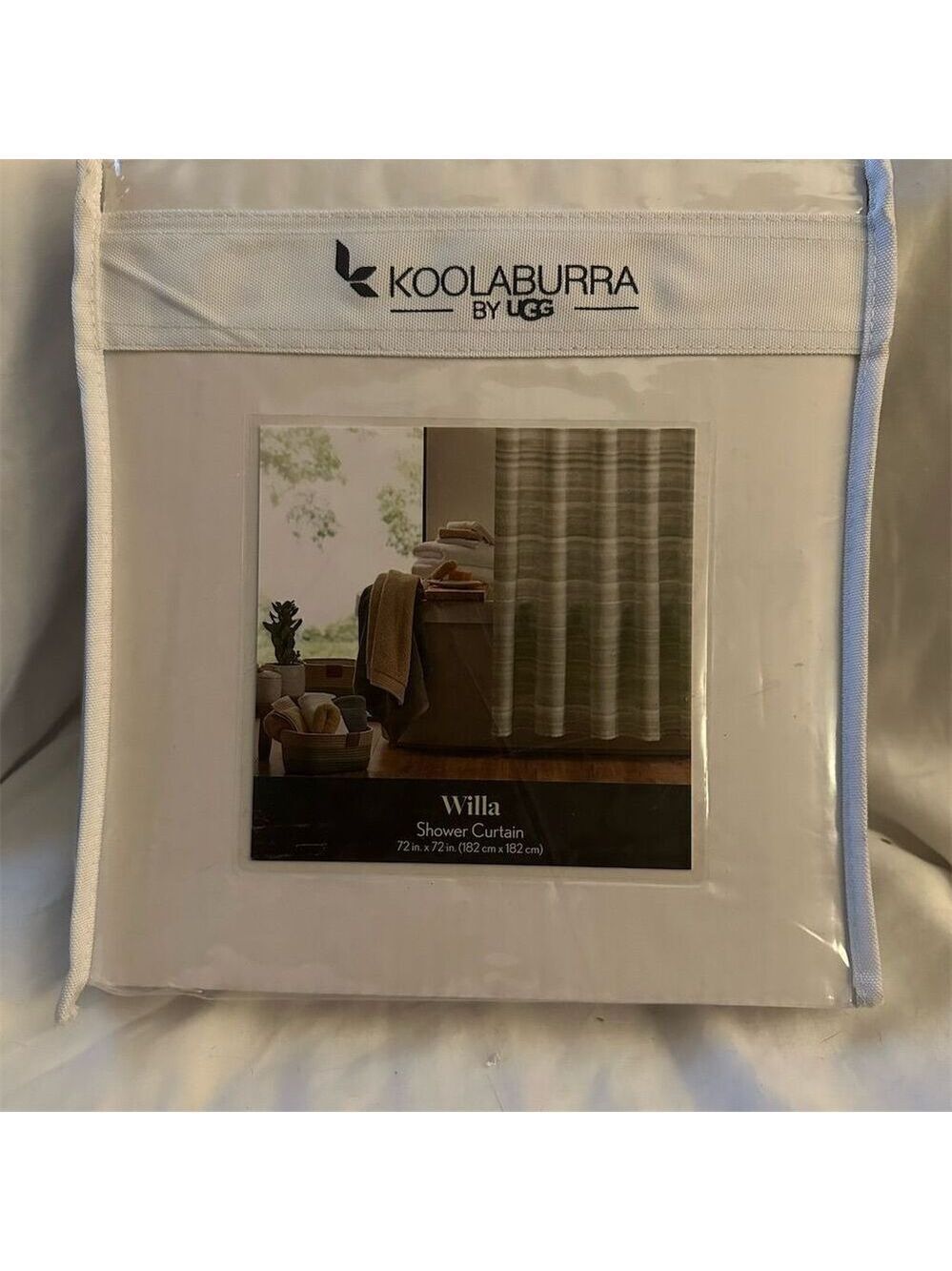 Koolaburra by UGG Willa Striped Beige Shower Curtain 72x72 Modern